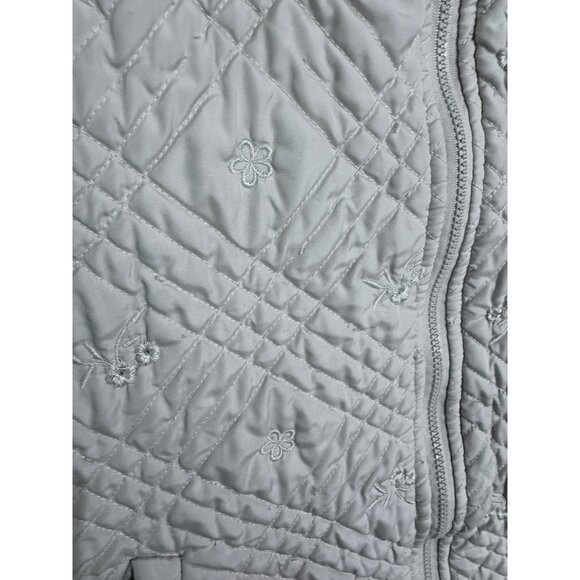Vintage quilted puffer vest size L‎ embroidered floral boho granola fairy - Picture 5 of 6
